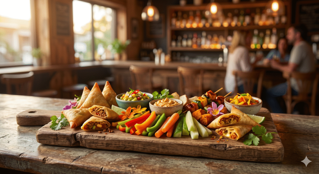 Planche de tapas revisitée avec des produits du terroir de La Réunion